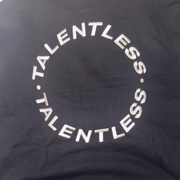 TALENTLESS Black Sweatshirt with White Logo - Picture 2 of 2